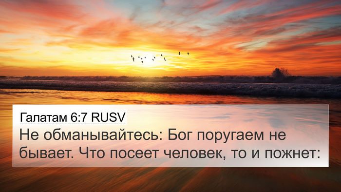 Галатам 6:7 RUSV Bible Verse Image