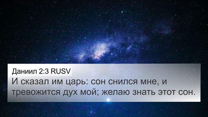 Даниил 2:3 RUSV Bible Verse Image