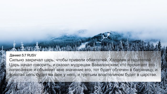 Даниил 5:7 RUSV Bible Verse Image