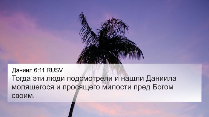 Даниил 6:11 RUSV Bible Verse Image
