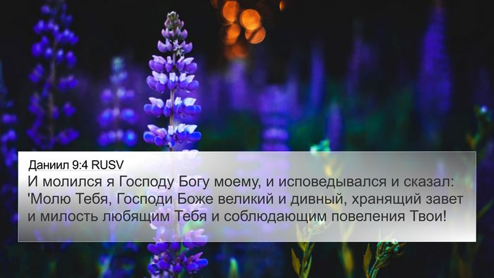 Даниил 9:4 RUSV Bible Verse Image