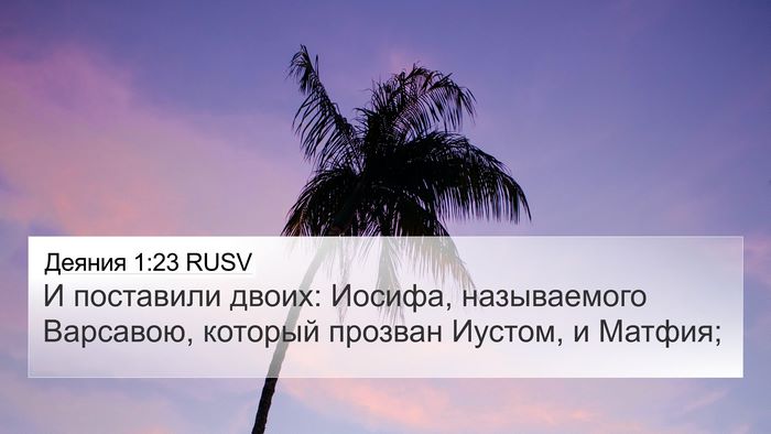 Деяния 1:23 RUSV Bible Verse Image