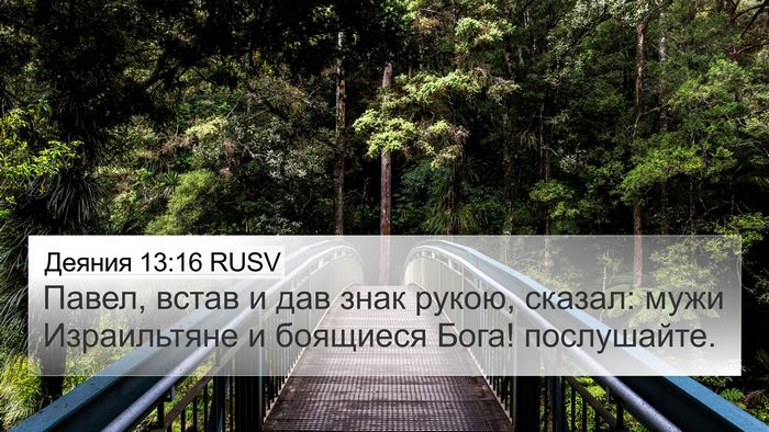 Деяния 13:16 RUSV Bible Verse Image