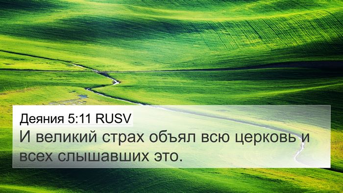 Деяния 5:11 RUSV Bible Verse Image