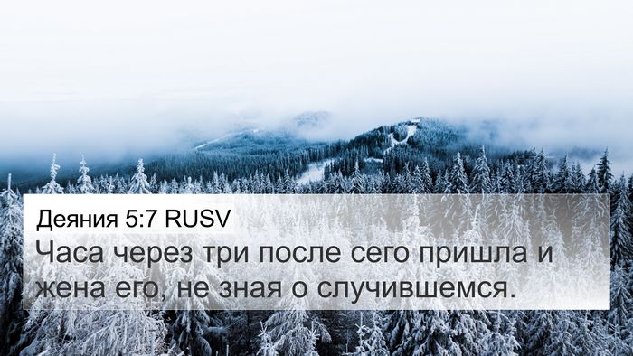 Деяния 5:7 RUSV 4K Wallpaper - Часа через три после сего - 4K Wallpaper Bible Verse
