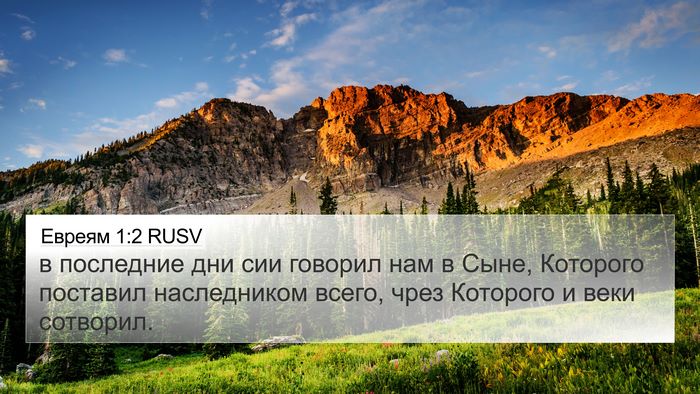 Евреям 1:2 RUSV Bible Verse Image