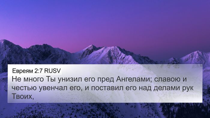 Евреям 2:7 RUSV Bible Verse Image