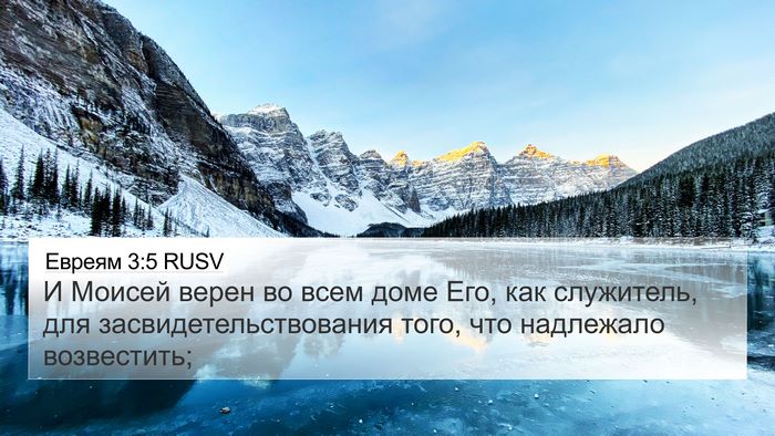 Евреям 3:5 RUSV Bible Verse Image