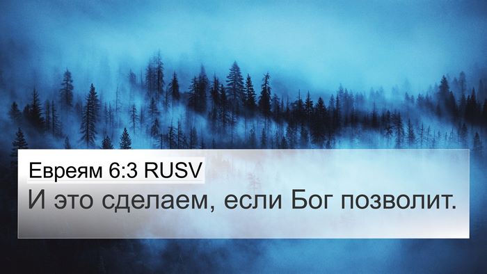 Евреям 6:3 RUSV Bible Verse Image