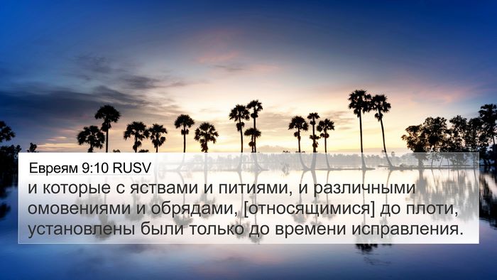 Евреям 9:10 RUSV Bible Verse Image