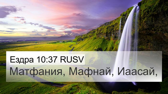 Ездра 10:37 RUSV 4K Wallpaper - Матфания, Мафнай, - 4K Wallpaper Bible Verse