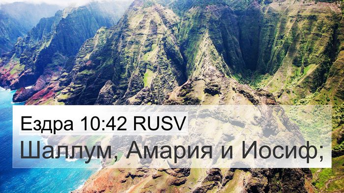 Ездра 10:42 RUSV 4K Wallpaper - Шаллум, Амария и - 4K Wallpaper Bible Verse