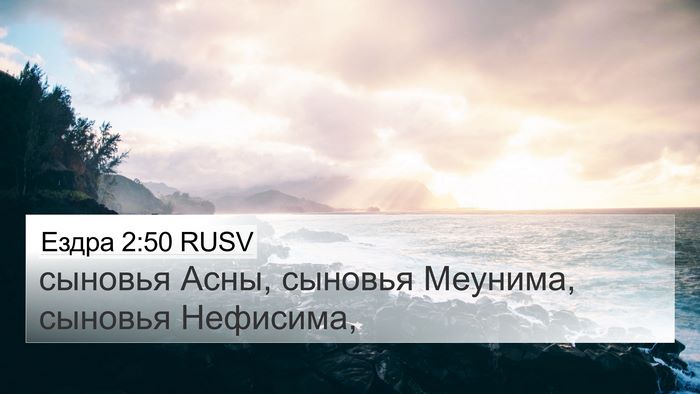 Ездра 2:50 RUSV Bible Verse Image