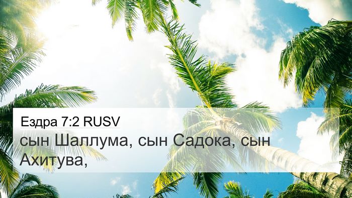 Ездра 7:2 RUSV 4K Wallpaper - сын Шаллума, сын Садока, - 4K Wallpaper Bible Verse