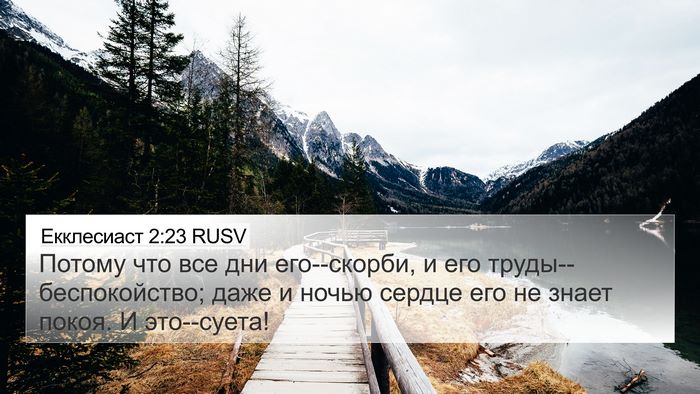 Екклесиаст 2:23 RUSV Bible Verse Image