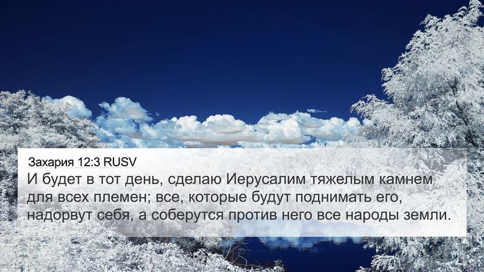 Захария 12:3 RUSV Bible Verse Image