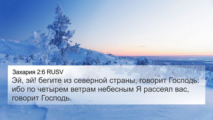 Захария 2:6 RUSV Bible Verse Image