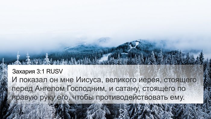 Захария 3:1 RUSV Bible Verse Image