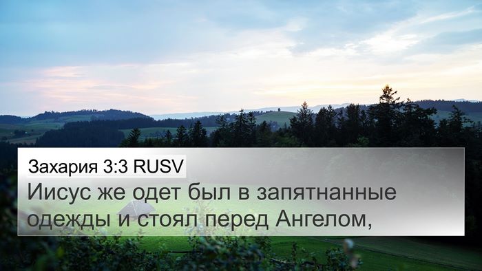 Захария 3:3 RUSV Bible Verse Image