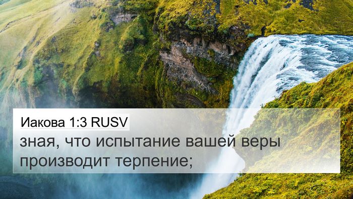 Иакова 1:3 RUSV 4K Wallpaper - зная, что испытание вашей - 4K Wallpaper Bible Verse