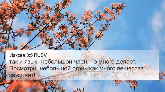 Иакова 3:5 RUSV Bible Verse Image