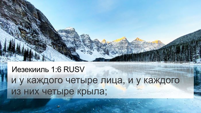 Иезекииль 1:6 RUSV Bible Verse Image