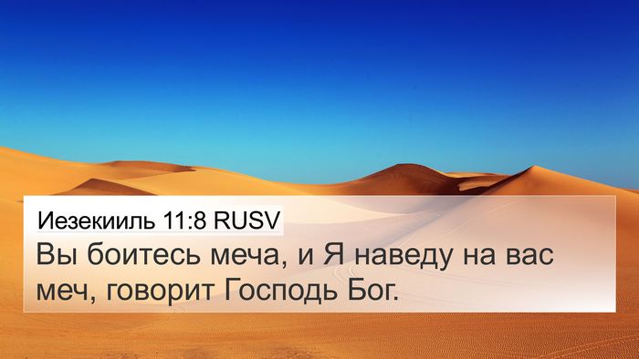 Иезекииль 11:8 RUSV Bible Verse Image