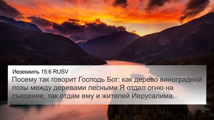 Иезекииль 15:6 RUSV Bible Verse Image