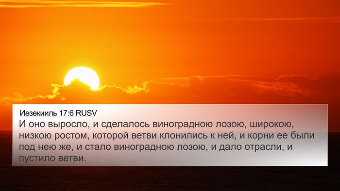 Иезекииль 17:6 RUSV Bible Verse Image