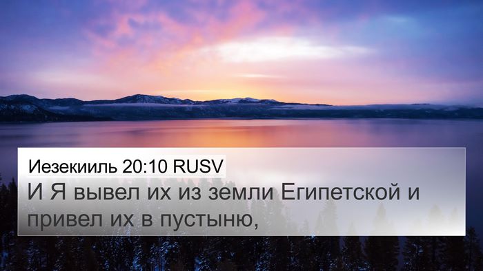 Иезекииль 20:10 RUSV Bible Verse Image