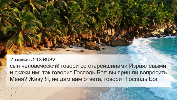 Иезекииль 20:3 RUSV Bible Verse Image