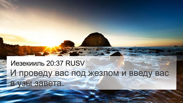 Иезекииль 20:37 RUSV Bible Verse Image