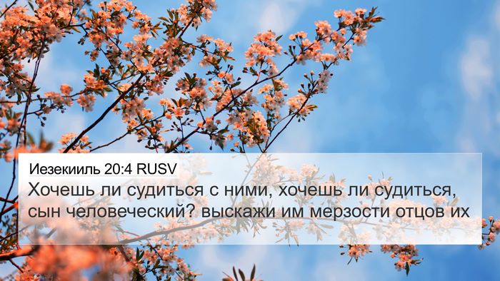 Иезекииль 20:4 RUSV Bible Verse Image