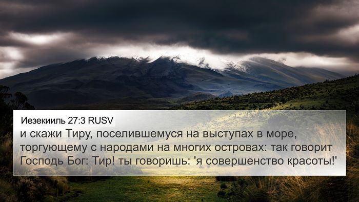 Иезекииль 27:3 RUSV Bible Verse Image