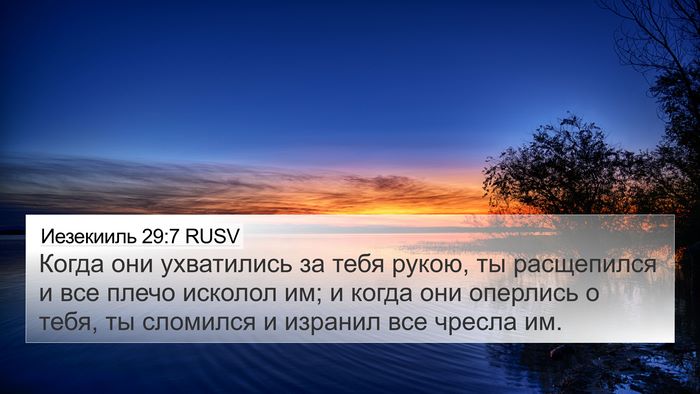Иезекииль 29:7 RUSV Bible Verse Image