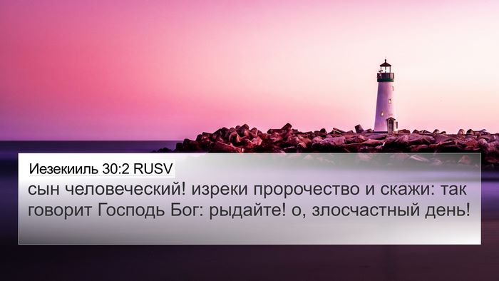 Иезекииль 30:2 RUSV Bible Verse Image