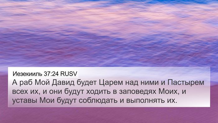 Иезекииль 37:24 RUSV Bible Verse Image