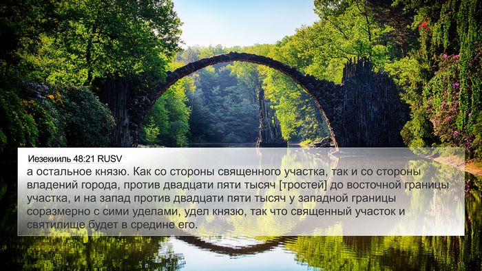 Иезекииль 48:21 RUSV Bible Verse Image