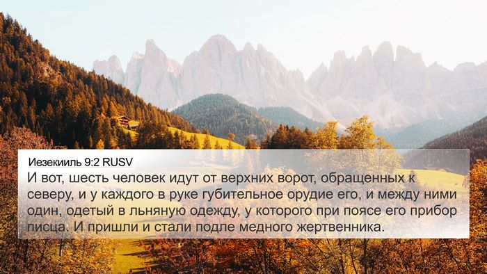 Иезекииль 9:2 RUSV Bible Verse Image