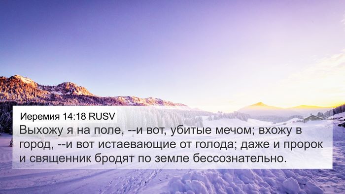 Иеремия 14:18 RUSV Bible Verse Image