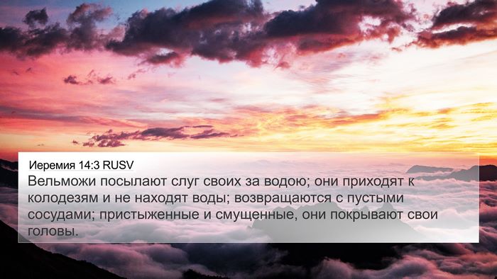 Иеремия 14:3 RUSV Bible Verse Image