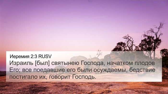 Иеремия 2:3 RUSV Bible Verse Image