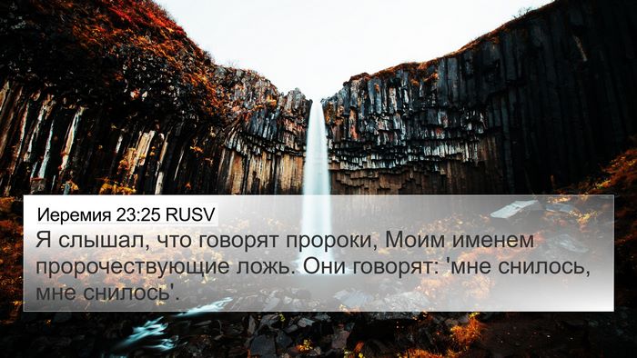 Иеремия 23:25 RUSV Bible Verse Image