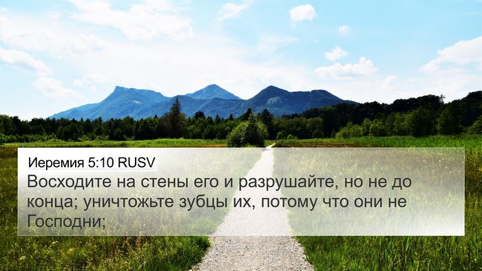 Иеремия 5:10 RUSV 4K Wallpaper - Восходите на стены его и - 4K Wallpaper Bible Verse