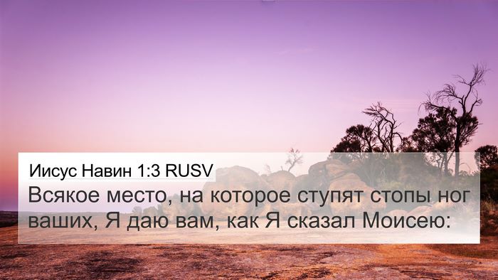 Иисус Навин 1:3 RUSV Bible Verse Image