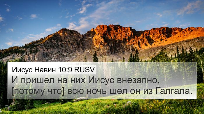 Иисус Навин 10:9 RUSV Bible Verse Image