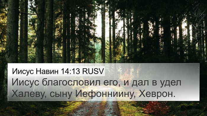 Иисус Навин 14:13 RUSV Bible Verse Image