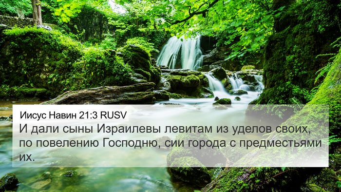 Иисус Навин 21:3 RUSV Bible Verse Image
