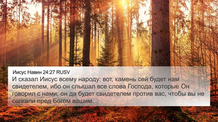 Иисус Навин 24:27 RUSV Bible Verse Image