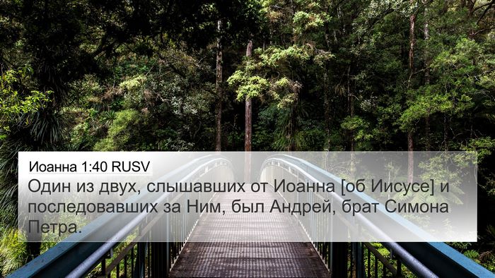 Иоанна 1:40 RUSV Bible Verse Image